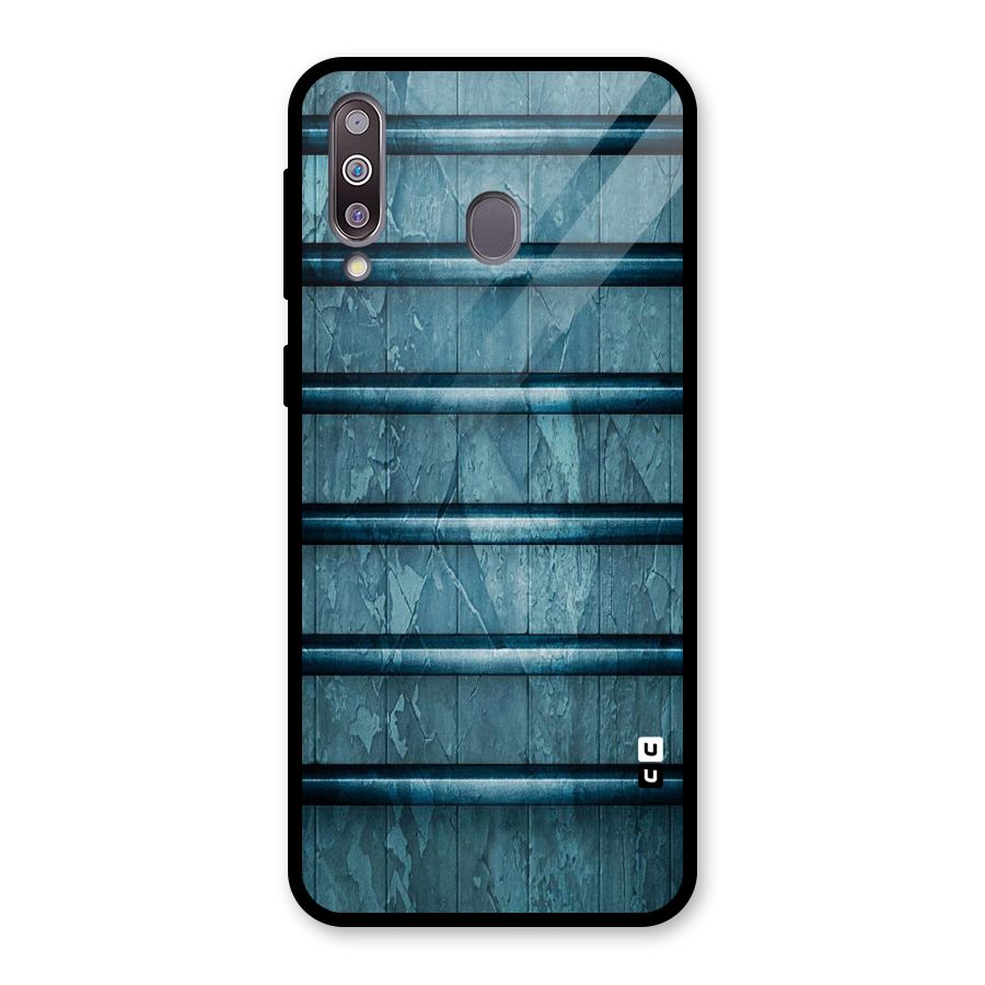 Rustic Blue Shelf Glass Back Case for Galaxy M30