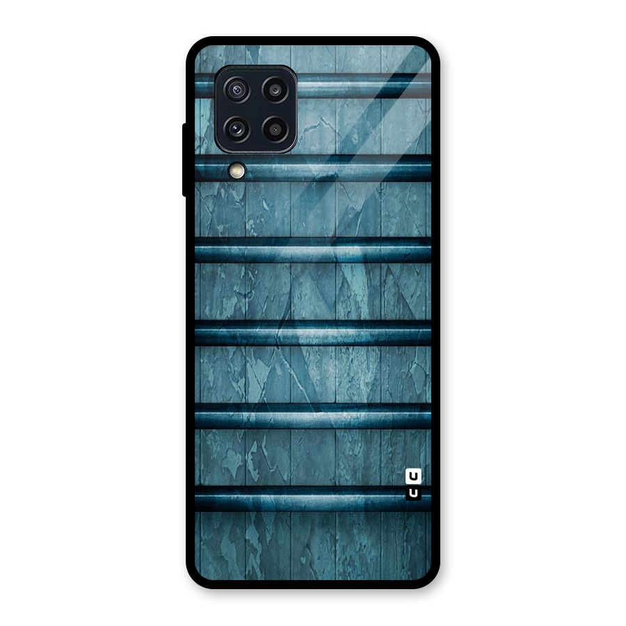 Rustic Blue Shelf Glass Back Case for Galaxy M32