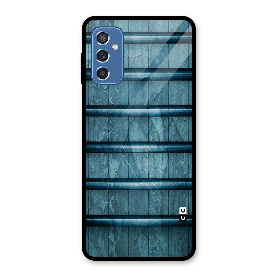 Rustic Blue Shelf Glass Back Case for Galaxy M52 5G