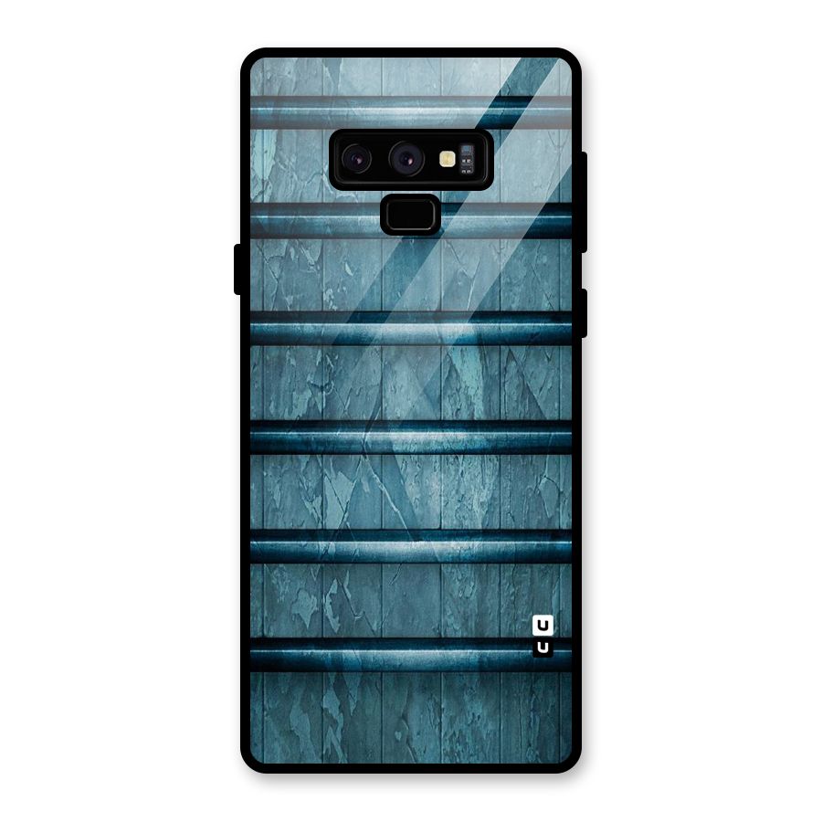 Rustic Blue Shelf Glass Back Case for Galaxy Note 9
