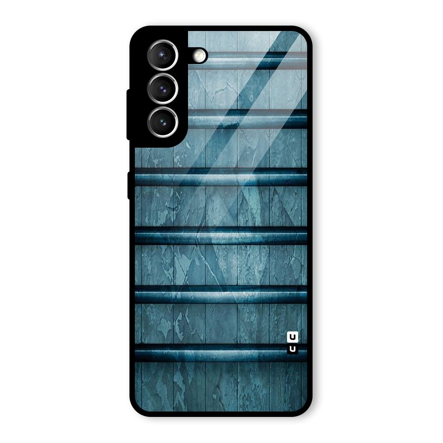 Rustic Blue Shelf Glass Back Case for Galaxy S21 5G