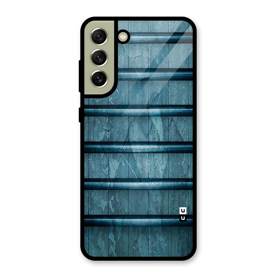 Rustic Blue Shelf Glass Back Case for Galaxy S21 FE 5G