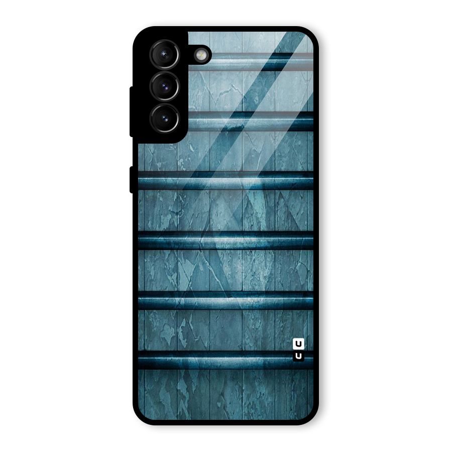 Rustic Blue Shelf Glass Back Case for Galaxy S21 Plus