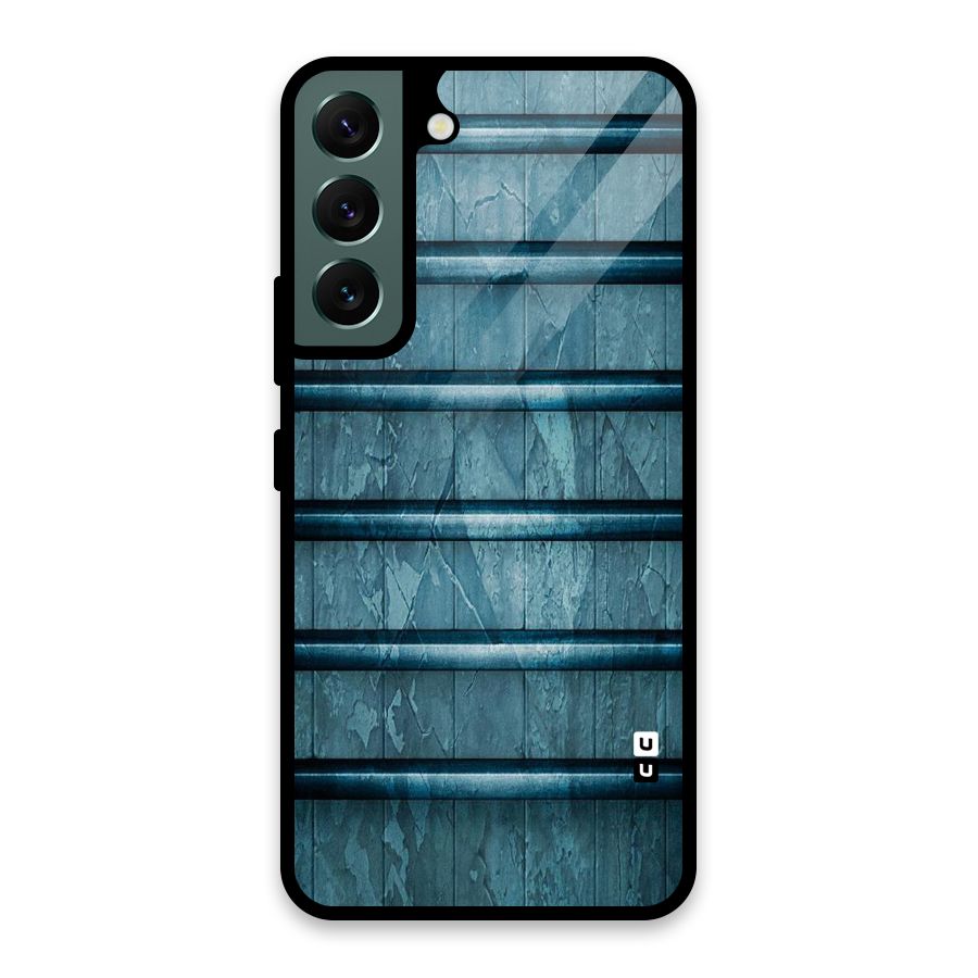 Rustic Blue Shelf Glass Back Case for Galaxy S22 5G