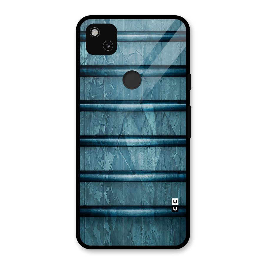 Rustic Blue Shelf Glass Back Case for Google Pixel 4a