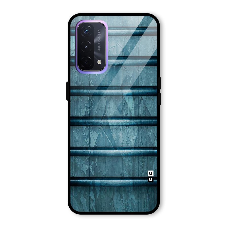 Rustic Blue Shelf Glass Back Case for Oppo A74 5G