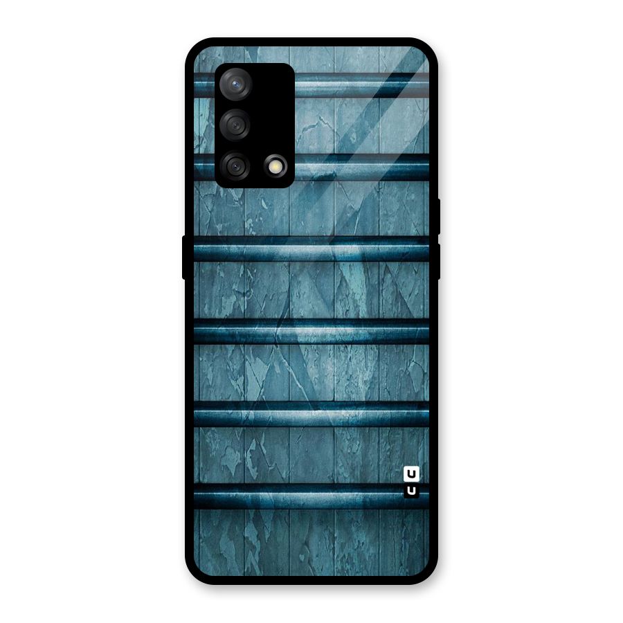 Rustic Blue Shelf Glass Back Case for Oppo F19