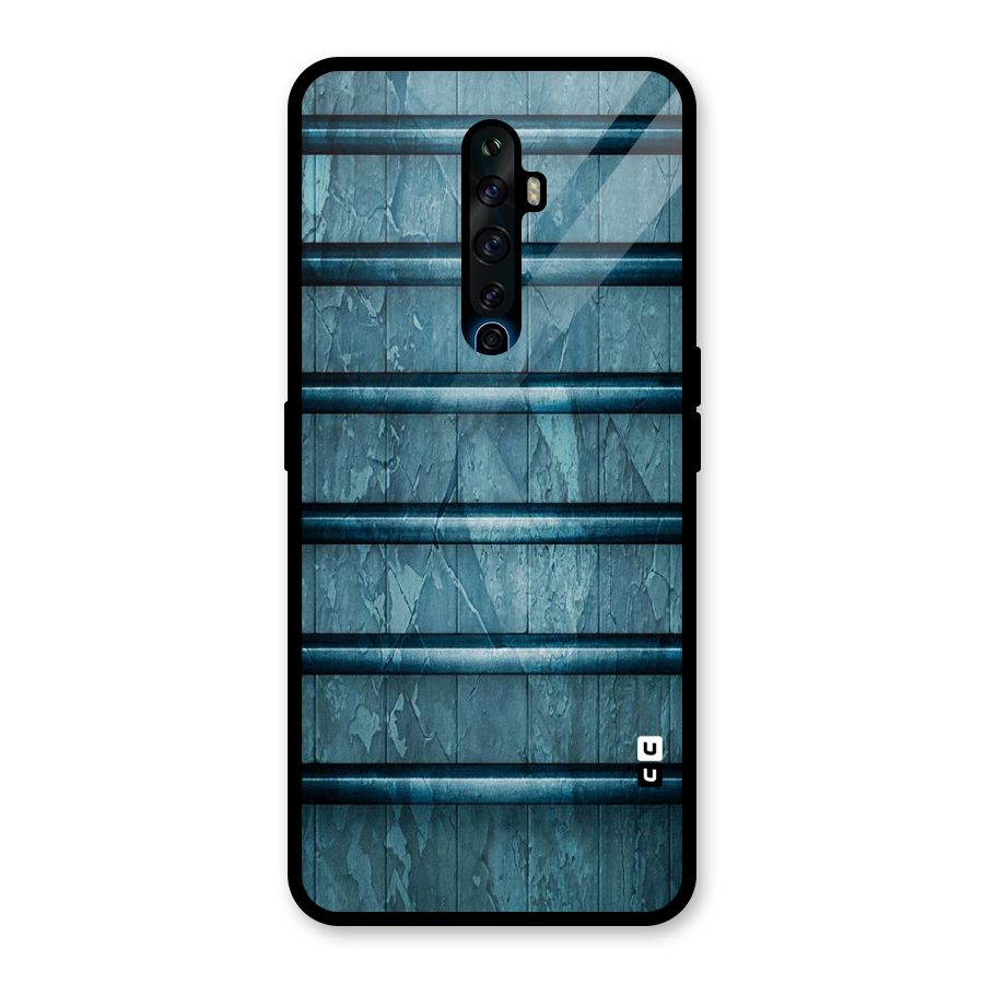 Rustic Blue Shelf Glass Back Case for Oppo Reno2 Z