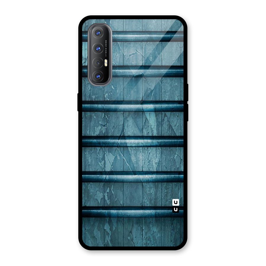 Rustic Blue Shelf Glass Back Case for Oppo Reno3 Pro