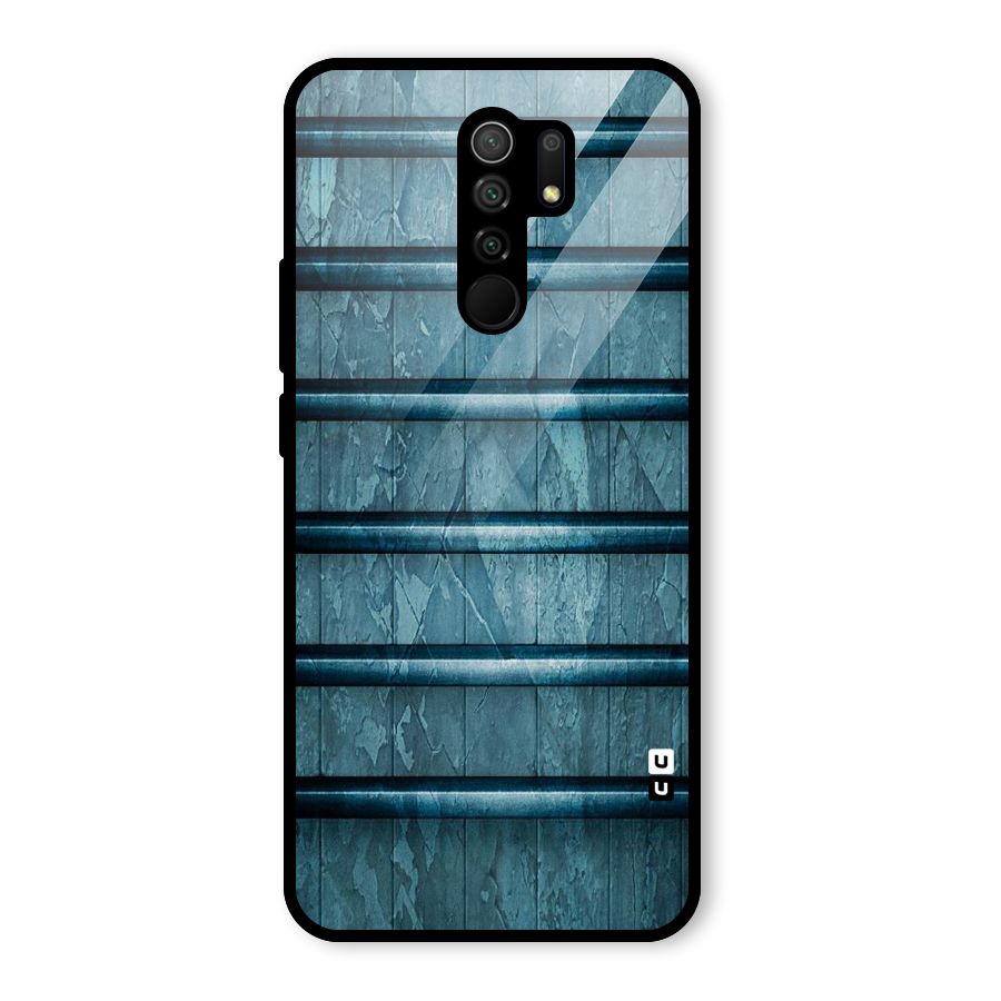 Rustic Blue Shelf Glass Back Case for Poco M2