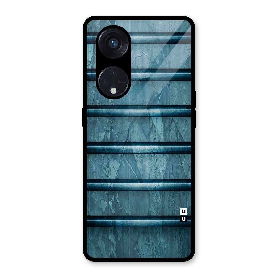 Rustic Blue Shelf Glass Back Case for Reno8 T 5G