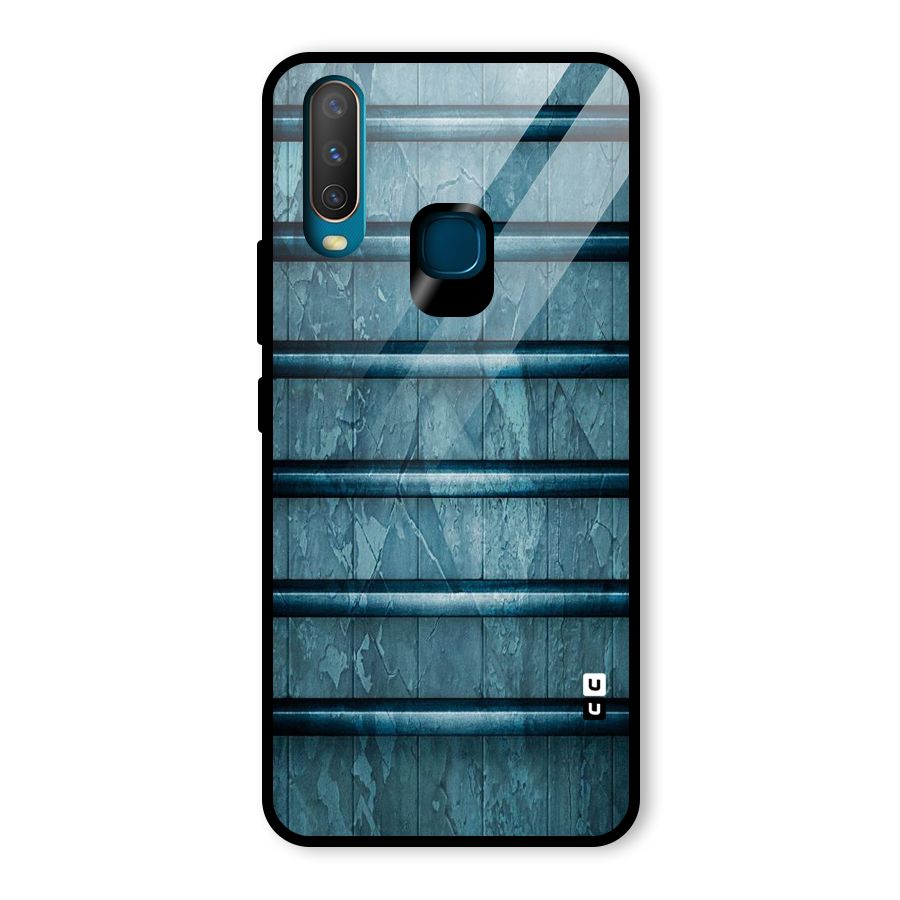 Rustic Blue Shelf Glass Back Case for Vivo U10