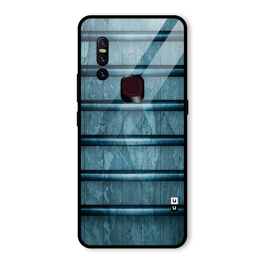 Rustic Blue Shelf Glass Back Case for Vivo V15