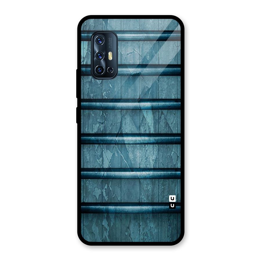 Rustic Blue Shelf Glass Back Case for Vivo V17