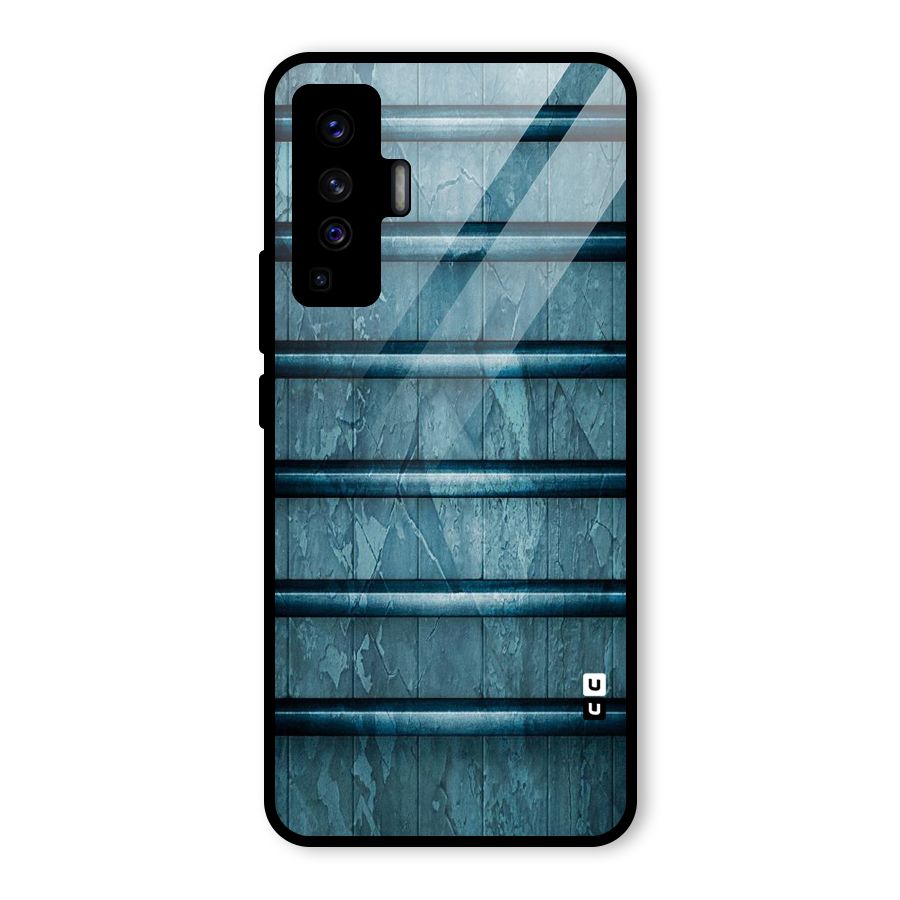 Rustic Blue Shelf Glass Back Case for Vivo X50