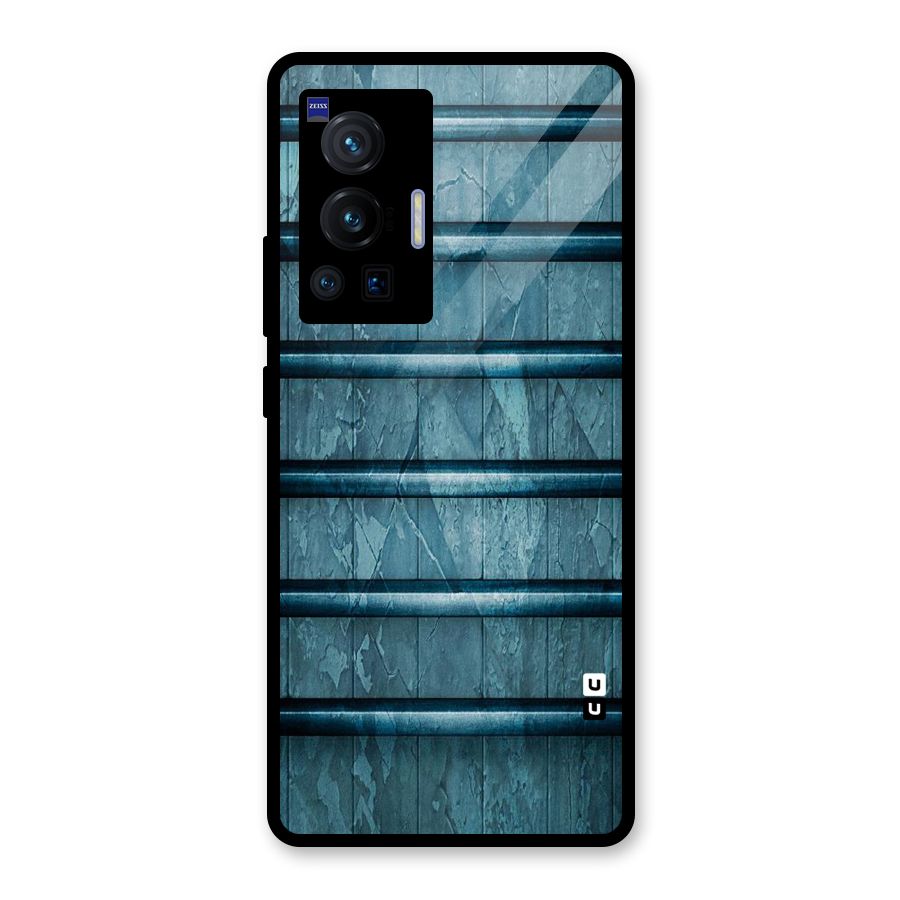 Rustic Blue Shelf Glass Back Case for Vivo X70 Pro