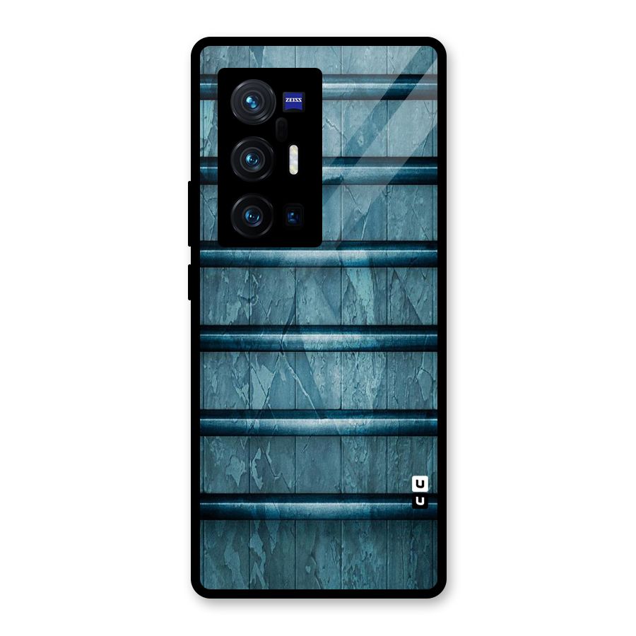 Rustic Blue Shelf Glass Back Case for Vivo X70 Pro Plus