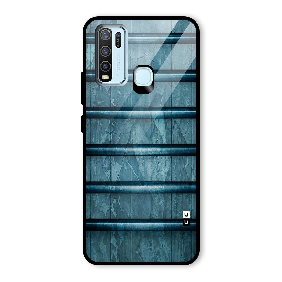Rustic Blue Shelf Glass Back Case for Vivo Y30