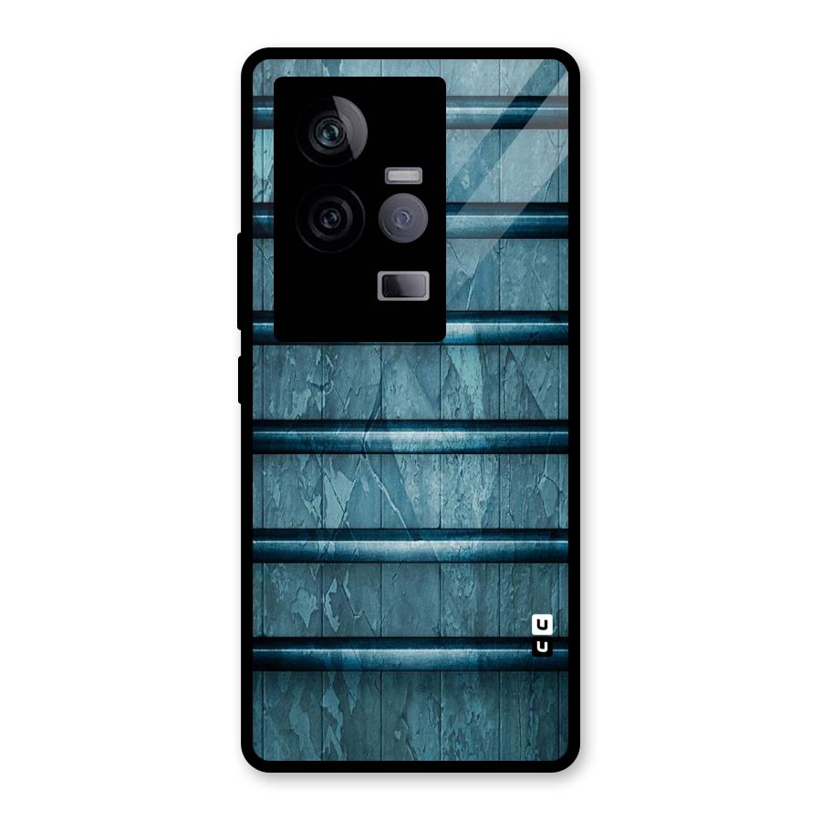 Rustic Blue Shelf Glass Back Case for Vivo iQOO 11 5G