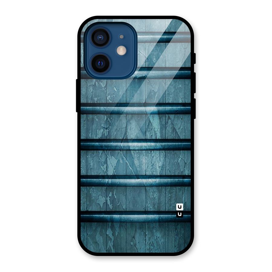 Rustic Blue Shelf Glass Back Case for iPhone 12 Mini