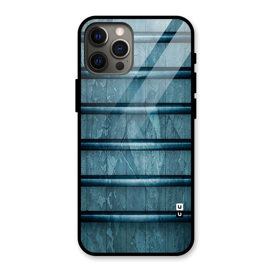 Rustic Blue Shelf Glass Back Case for iPhone 12 Pro Max