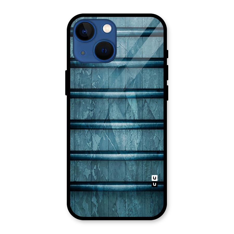 Rustic Blue Shelf Glass Back Case for iPhone 13 Mini