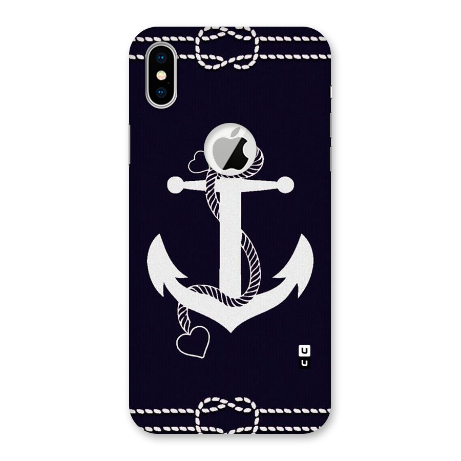 Sail Anchor Back Case for iPhone X Logo Cut