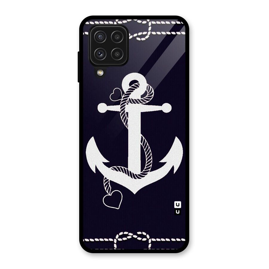 Sail Anchor Glass Back Case for Galaxy A22 4G