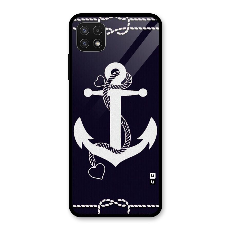 Sail Anchor Glass Back Case for Galaxy A22 5G