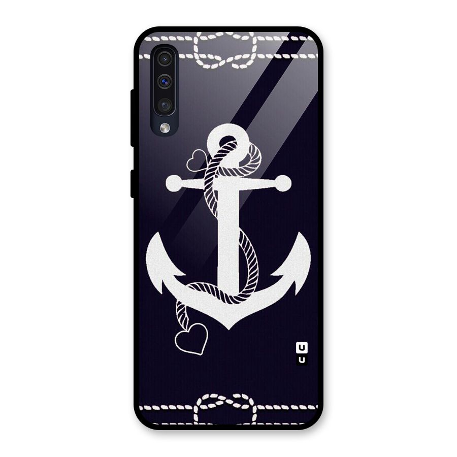 Sail Anchor Glass Back Case for Galaxy A50