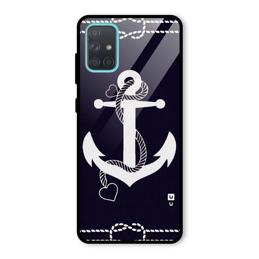 Sail Anchor Glass Back Case for Galaxy A71