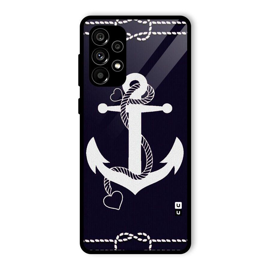 Sail Anchor Glass Back Case for Galaxy A73 5G
