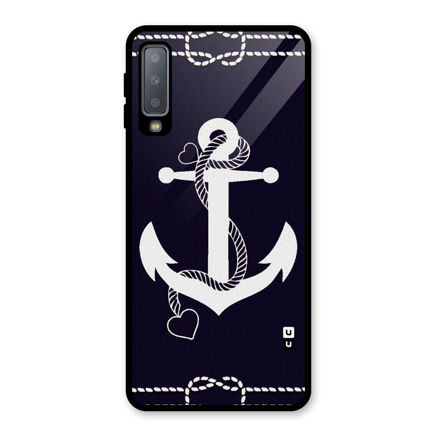 Sail Anchor Glass Back Case for Galaxy A7 (2018)