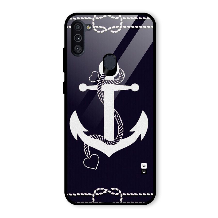 Sail Anchor Glass Back Case for Galaxy M11