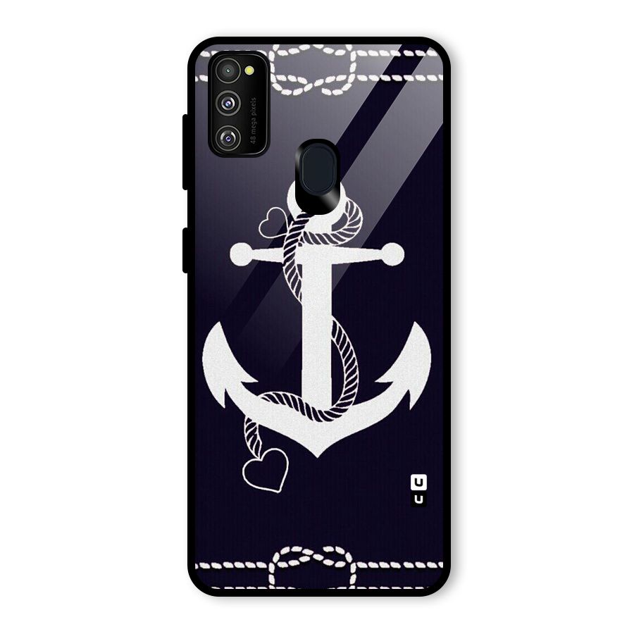 Sail Anchor Glass Back Case for Galaxy M30s