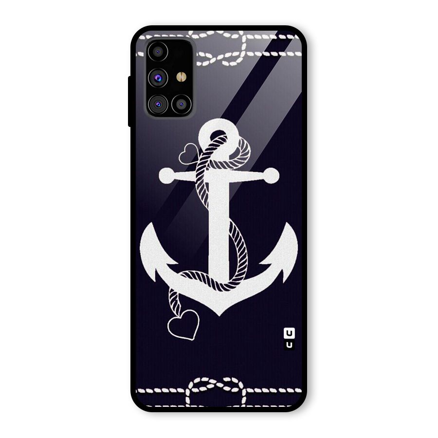 Sail Anchor Glass Back Case for Galaxy M31s