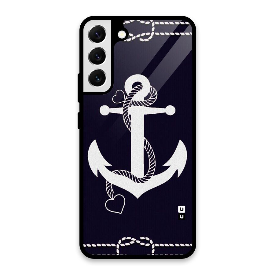 Sail Anchor Glass Back Case for Galaxy S22 Plus 5G