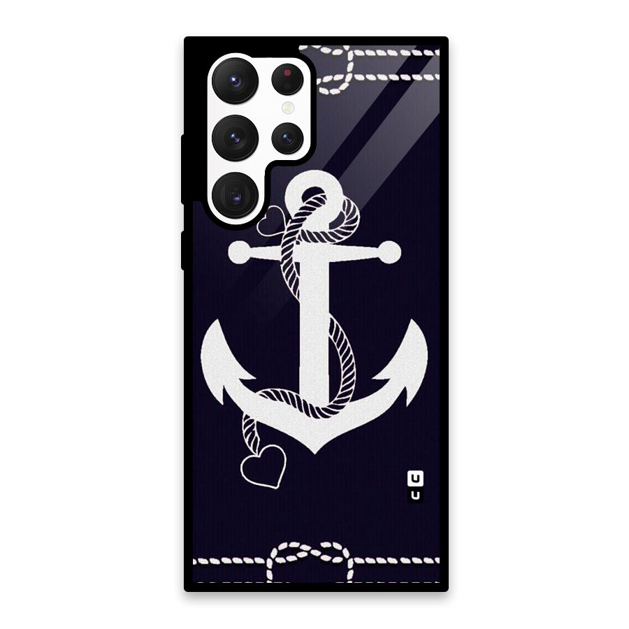 Sail Anchor Glass Back Case for Galaxy S22 Ultra 5G