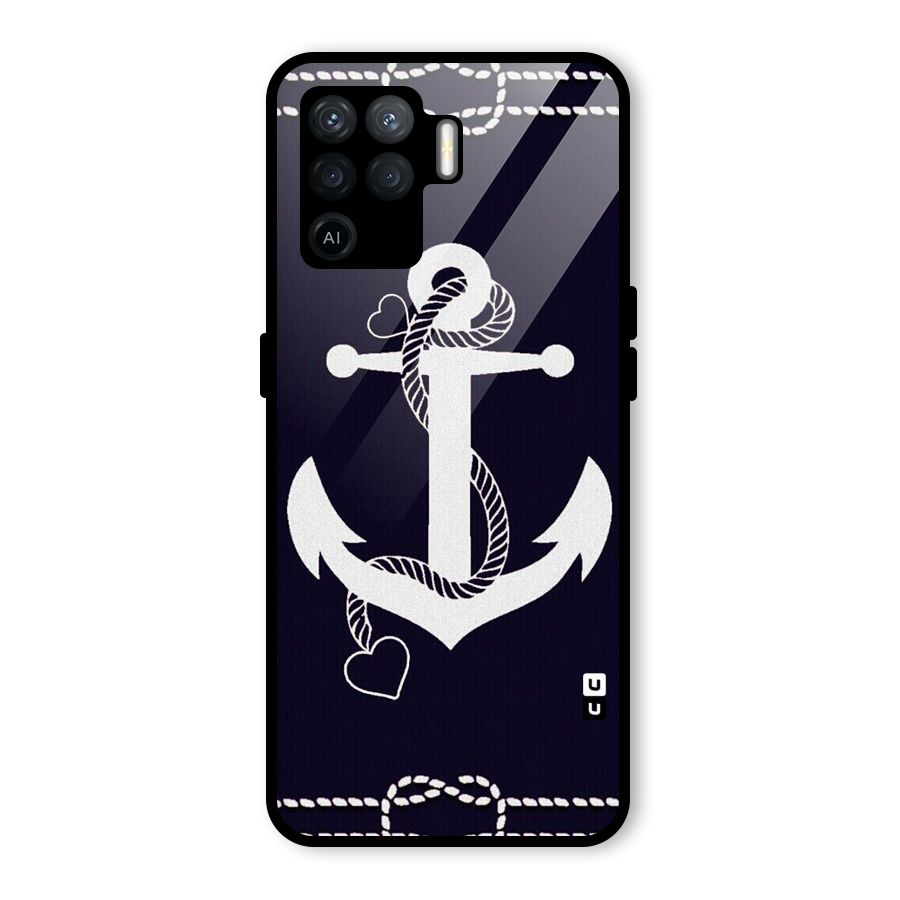 Sail Anchor Glass Back Case for Oppo F19 Pro