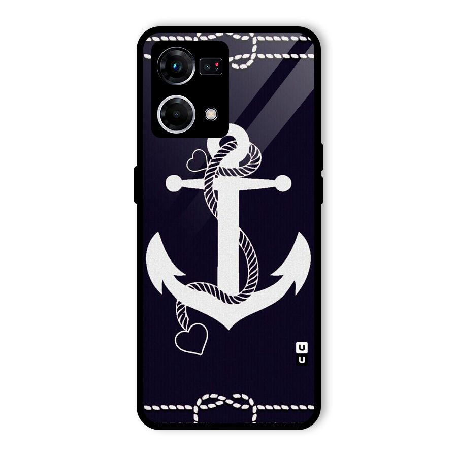 Sail Anchor Glass Back Case for Oppo F21 Pro 5G