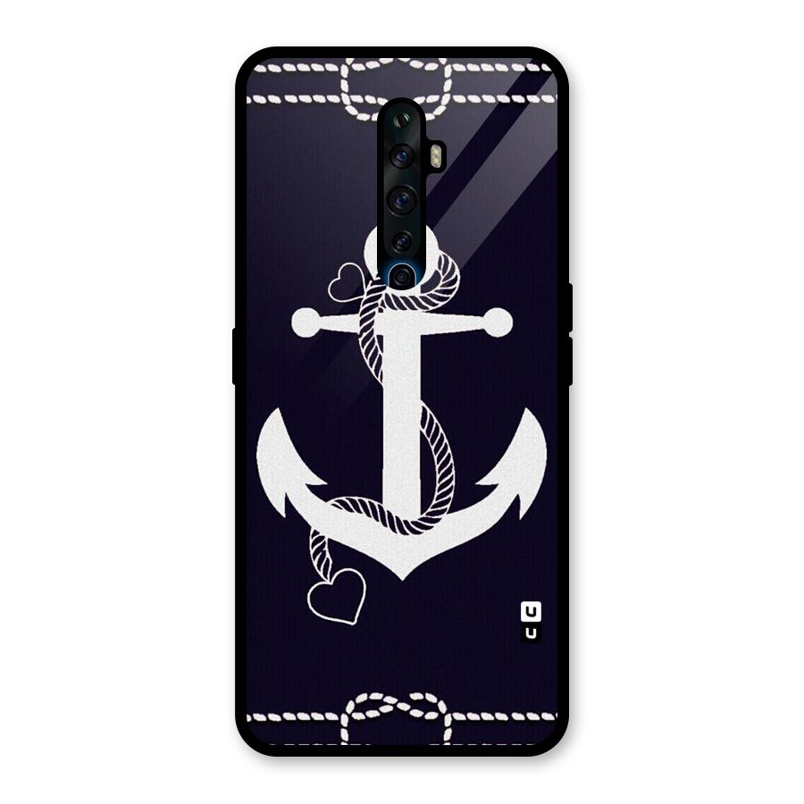 Sail Anchor Glass Back Case for Oppo Reno2 F