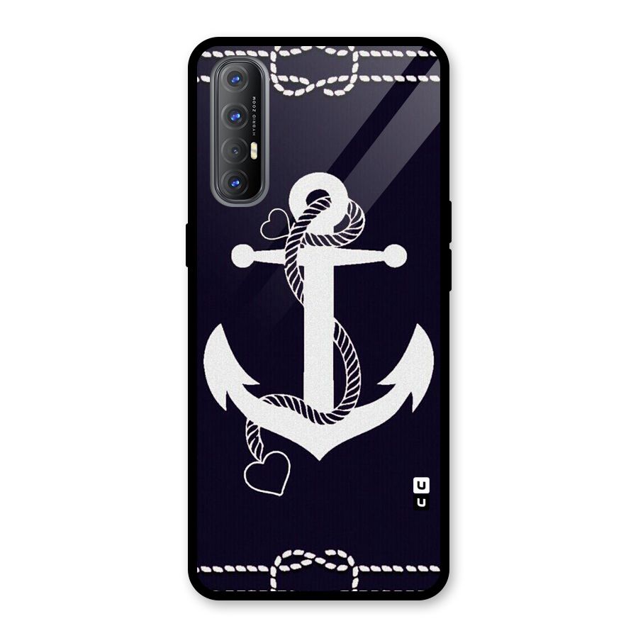 Sail Anchor Glass Back Case for Oppo Reno3 Pro