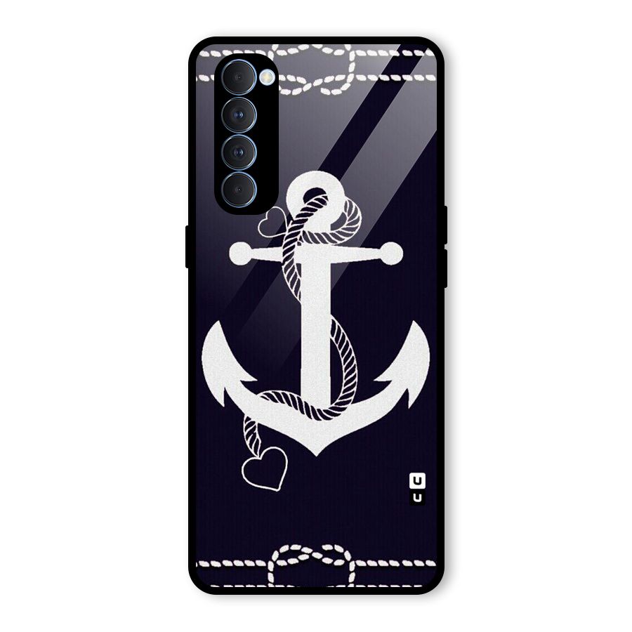 Sail Anchor Glass Back Case for Oppo Reno4 Pro