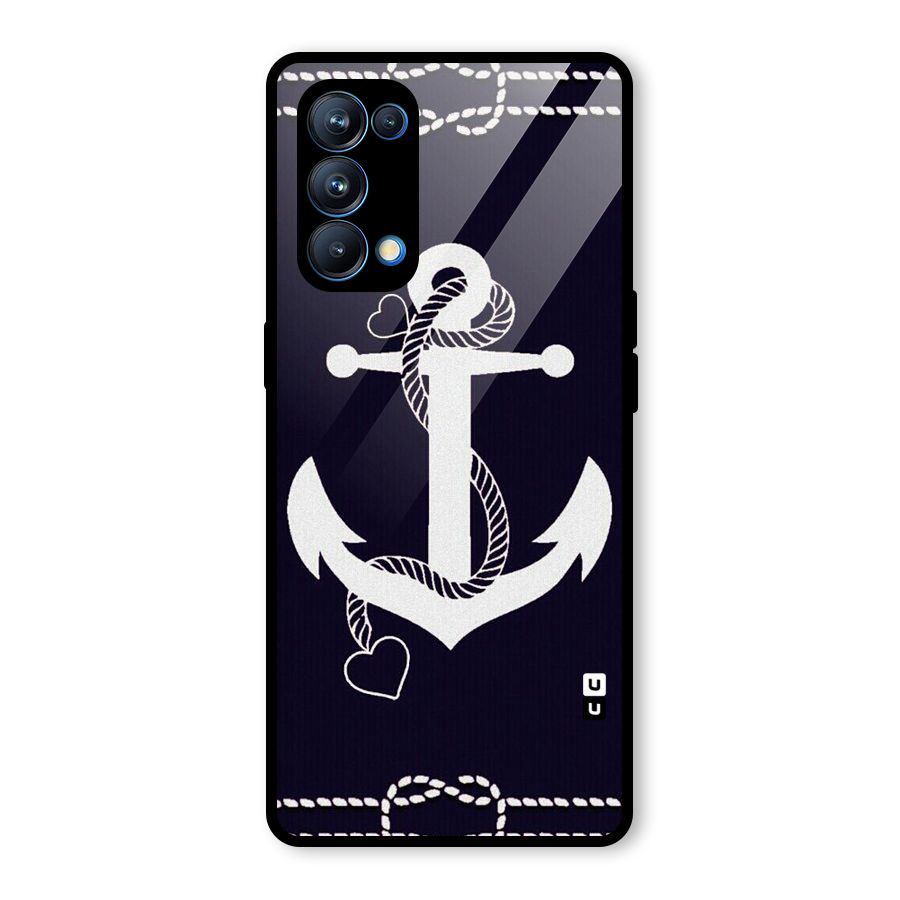 Sail Anchor Glass Back Case for Oppo Reno5 Pro 5G