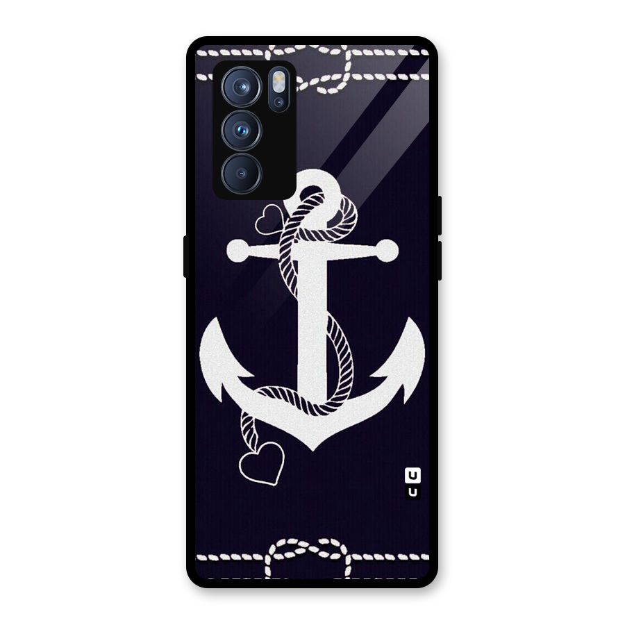 Sail Anchor Glass Back Case for Oppo Reno6 Pro 5G