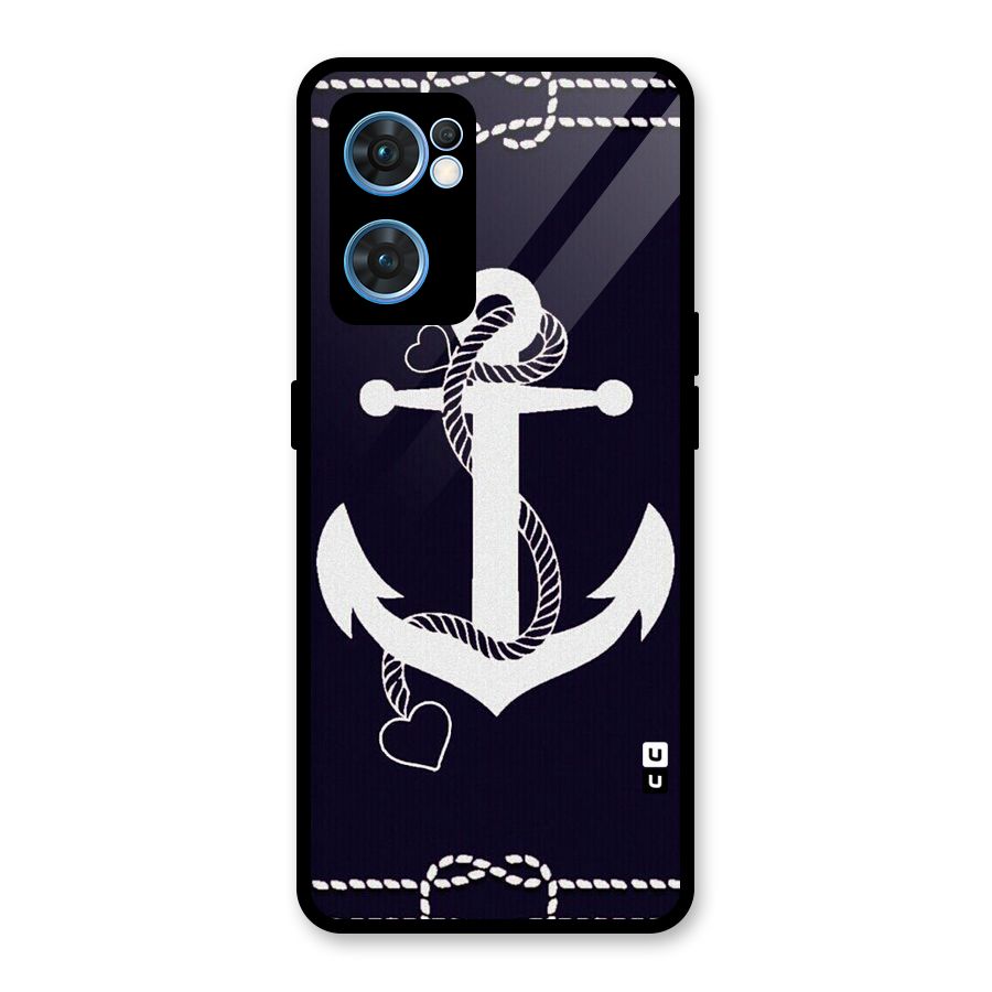 Sail Anchor Glass Back Case for Oppo Reno7 5G