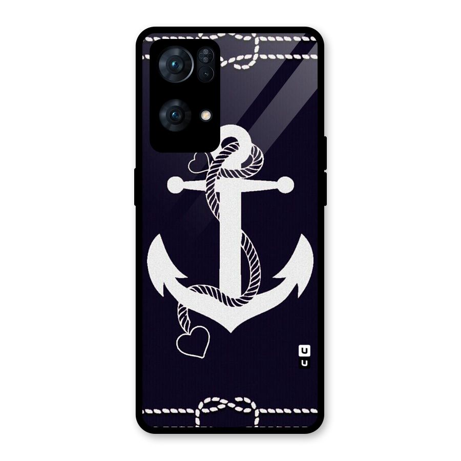 Sail Anchor Glass Back Case for Oppo Reno7 Pro 5G