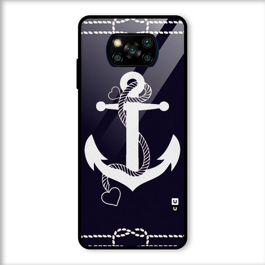 Sail Anchor Glass Back Case for Poco X3
