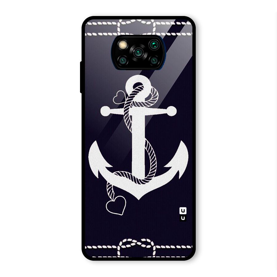 Sail Anchor Glass Back Case for Poco X3 Pro