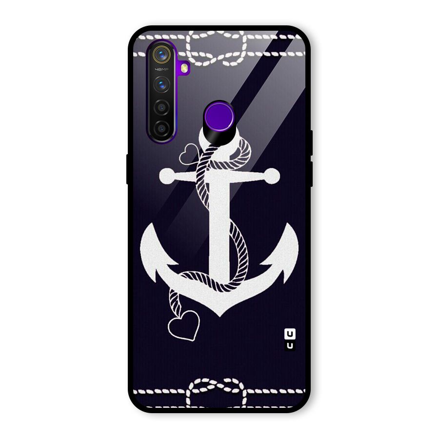 Sail Anchor Glass Back Case for Realme 5 Pro